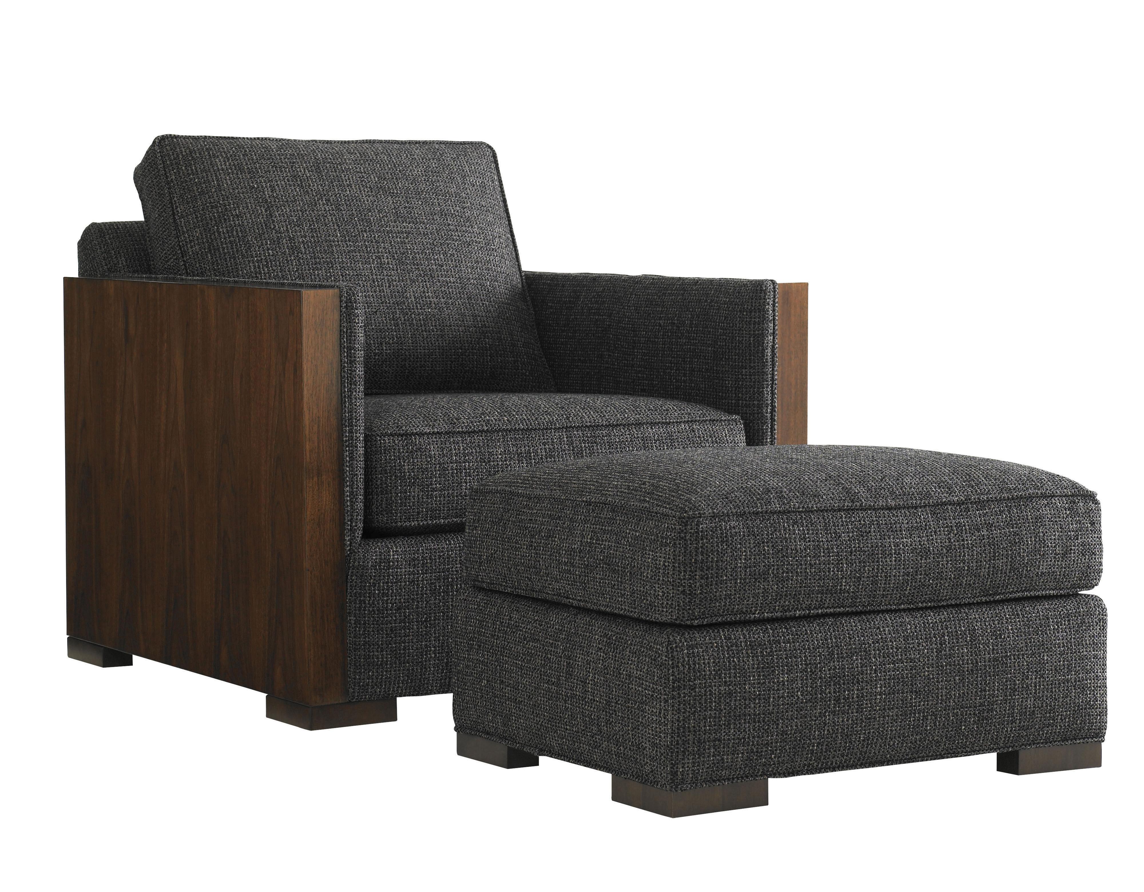 Lexington Tower Place Contemporary Edgemere Chair and Ottoman Baer's